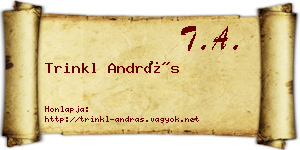 Trinkl András névjegykártya